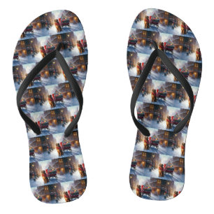 Irish Setter Christmas Festive Season  Flip Flops