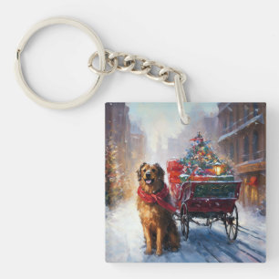Irish Setter Christmas Festive Season  Key Ring