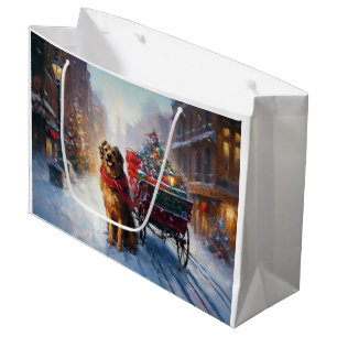 Irish Setter Christmas Festive Season  Large Gift Bag