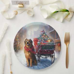 Irish Setter Christmas Festive Season  Paper Plate