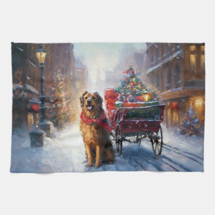 Irish Setter Christmas Festive Season  Tea Towel