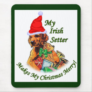 Irish Setter Christmas Gifts Mouse Mat