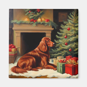 Irish Setter Christmas Magnet