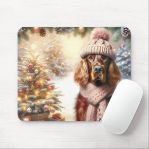 Irish Setter Christmas Mouse Mat