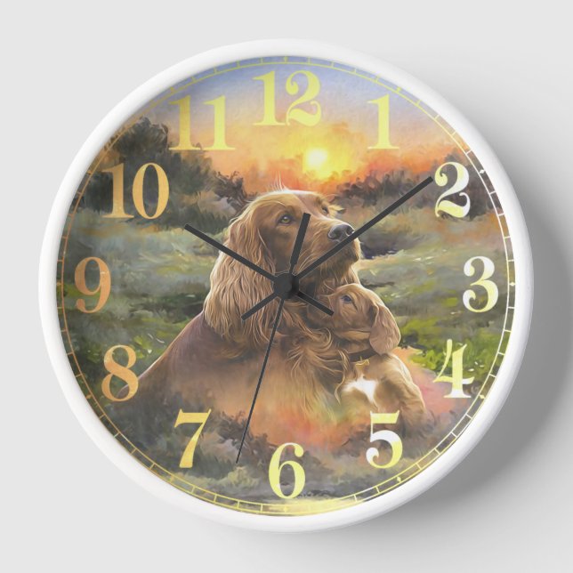 Irish Setter      Clock (Front)