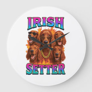 Irish Setter Copy Large Clock