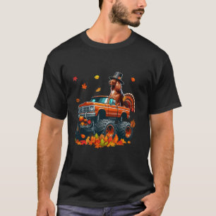 Irish Setter Cosplay Turkey On Monster Truck Thank T-Shirt