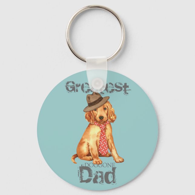 Irish Setter Dad Key Ring (Front)
