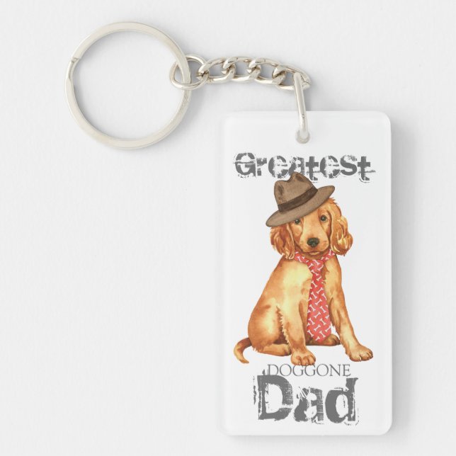 Irish Setter Dad Key Ring (Front)
