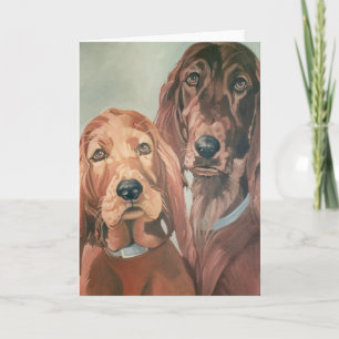 Irish Setter Dog Blank Greeting Card