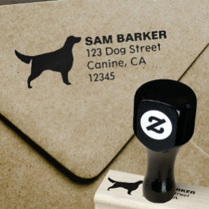 Irish Setter Dog Breed Silhouette Return Address Rubber Stamp