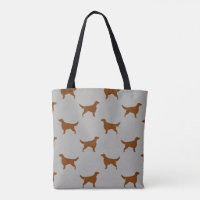 Irish Setter Dog Breed Silhouettes Patterned