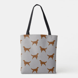 Irish Setter Dog Breed Silhouettes Patterned Tote Bag