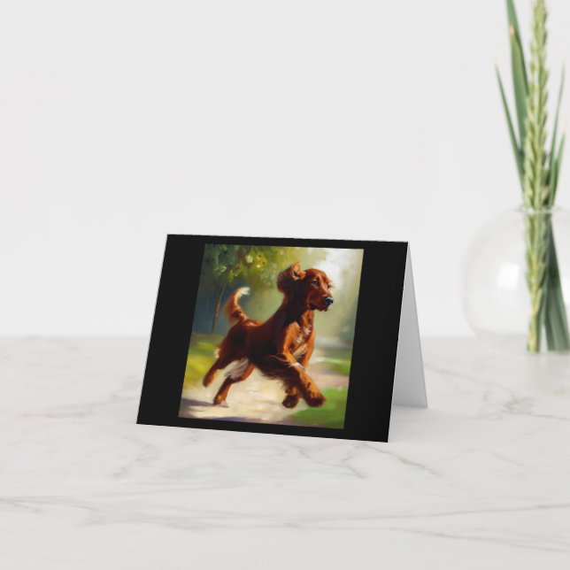 Irish Setter Dog Card (Front)