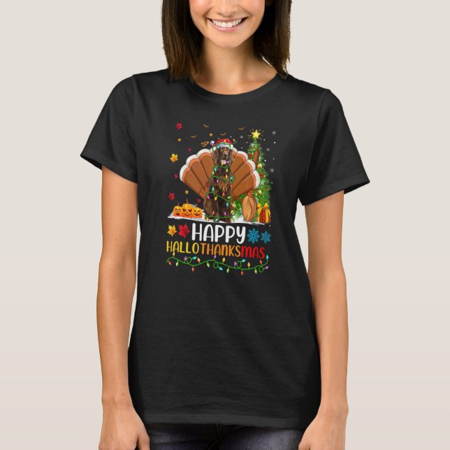 Irish Setter Dog   Irish Setter Hellothanksmas T-Shirt (Front)