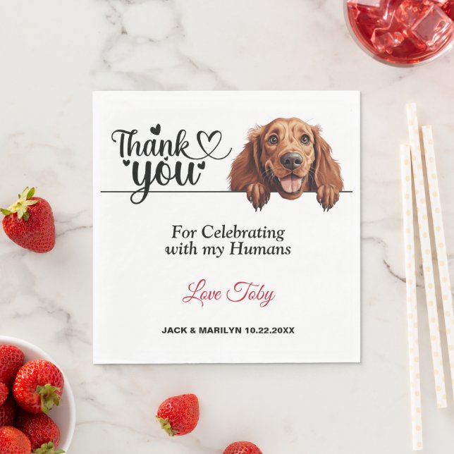 Irish Setter Dog Paper Napkin (Insitu)