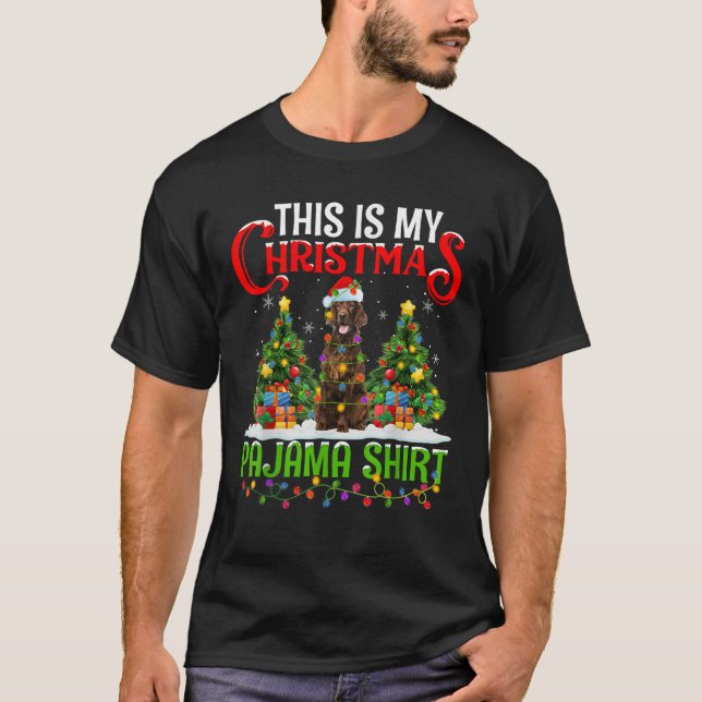 Irish Setter Dog Xmas Lights This Is My Christmas  T-Shirt (Front)