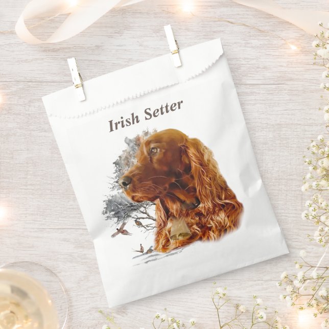 Irish Setter  Favour Bags (Clipped)