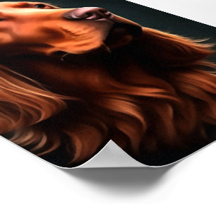 Irish Setter Fine Art Pet Portrait Poster