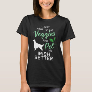 Irish Setter Funny Vegan Dog  Owner Xmas Birthday T-Shirt