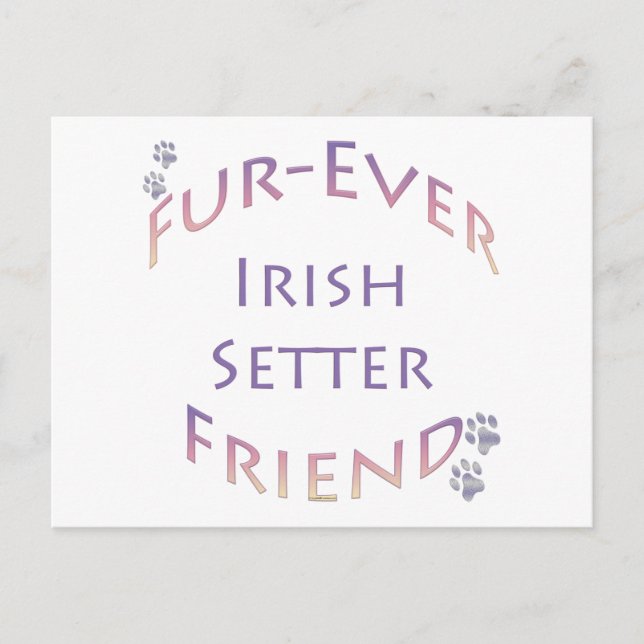 Irish Setter Furever Postcard (Front)
