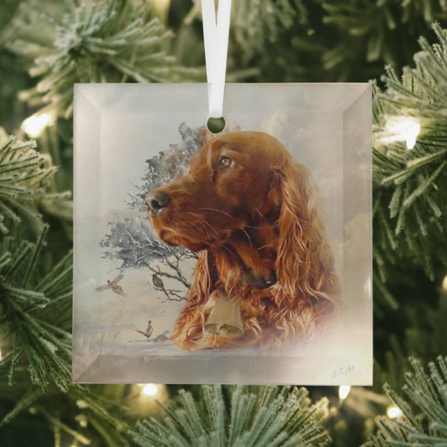 Irish Setter      Glass Tree Decoration (Insitu)