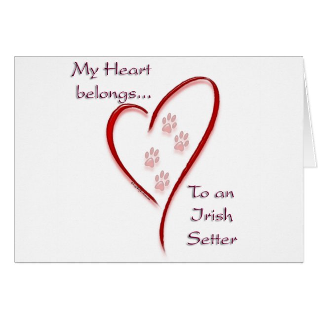 Irish Setter Heart Belongs (Front Horizontal)