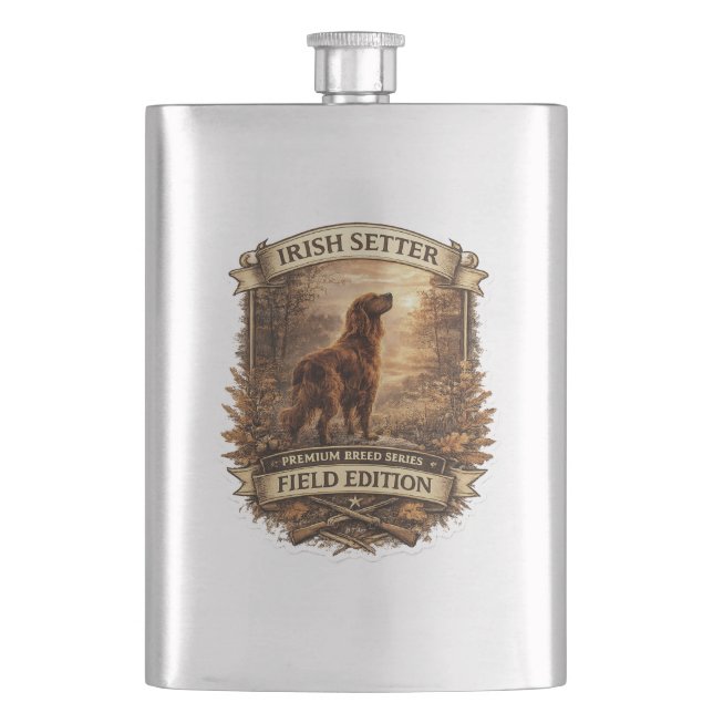 Irish Setter Hip Flask (Front)