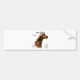Irish Setter History Design Bumper Sticker