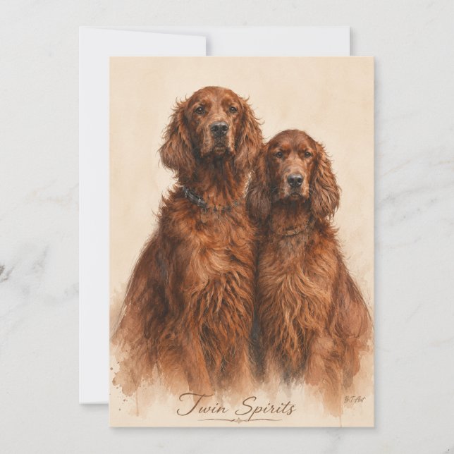  Irish Setter   Invitation (Front)