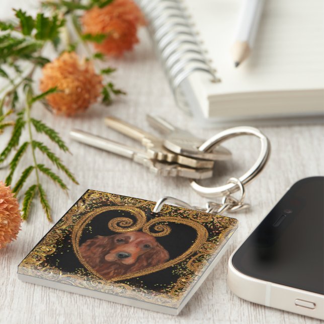  IRISH SETTER KEY RING (Front Right)