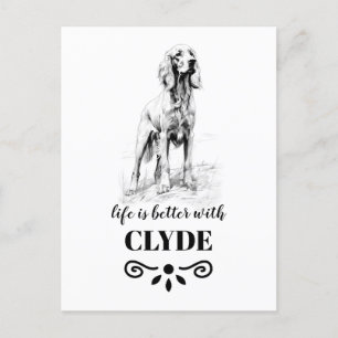 Irish Setter Life is better with Custom Dog Name Postcard
