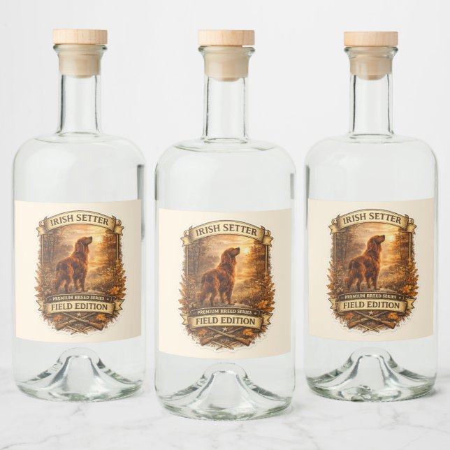 Irish Setter Liquor Bottle Label (Bottles)