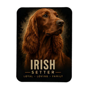 Irish Setter Loyal Loving Family Dog Portrait Magnet