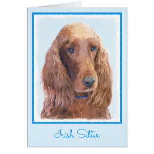 Irish Setter Painting - Cute Original Dog Art