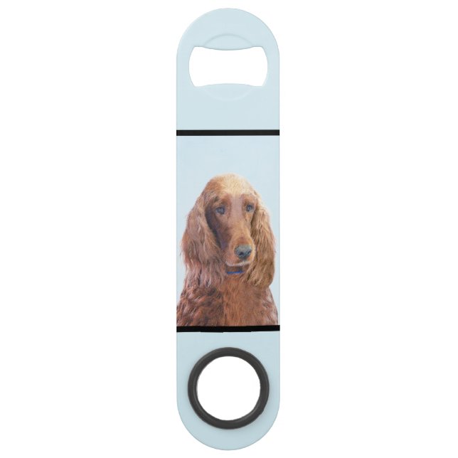Irish Setter Painting - Cute Original Dog Art (Back)