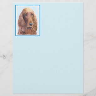 Irish Setter Painting - Cute Original Dog Art
