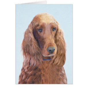 Irish Setter Painting - Cute Original Dog Art