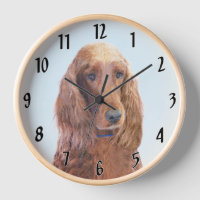 Irish Setter Painting - Cute Original Dog Art