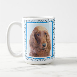 Irish Setter Painting - Cute Original Dog Art Coffee Mug