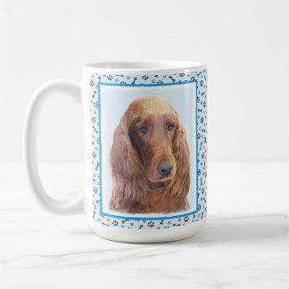Irish Setter Painting - Cute Original Dog Art Coffee Mug