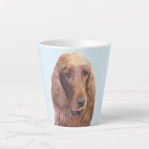 Irish Setter Painting - Cute Original Dog Art Latte Mug