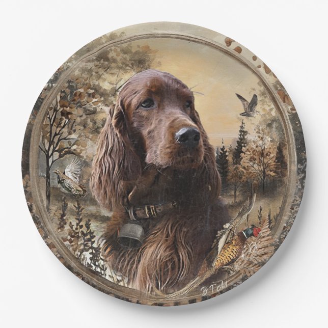 Irish Setter Paper Plate (Front)