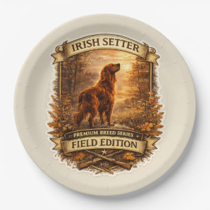Irish Setter Paper Plate