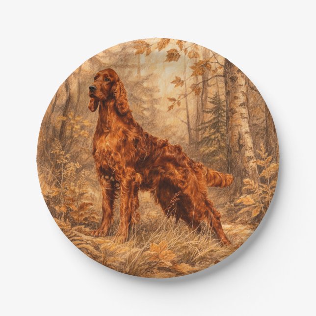 Irish  Setter,  Paper Plate (Front)