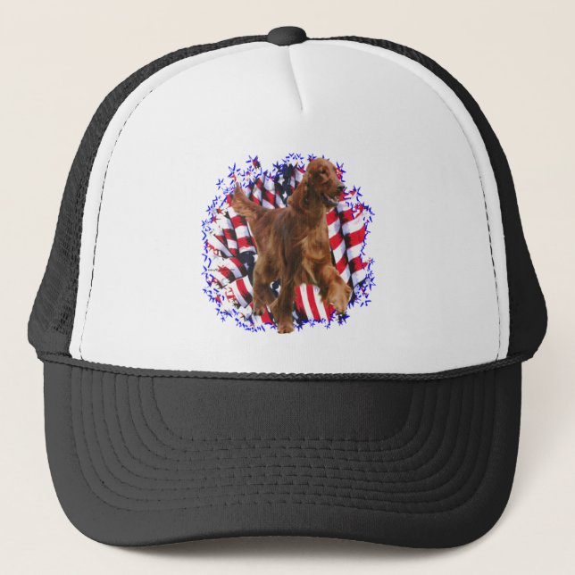 Irish Setter Patriot Trucker Hat (Front)