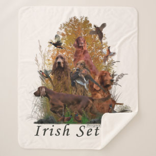 Irish Setter Poster Fleece Blanket