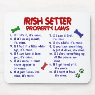 IRISH SETTER Property Laws 2 Mouse Mat