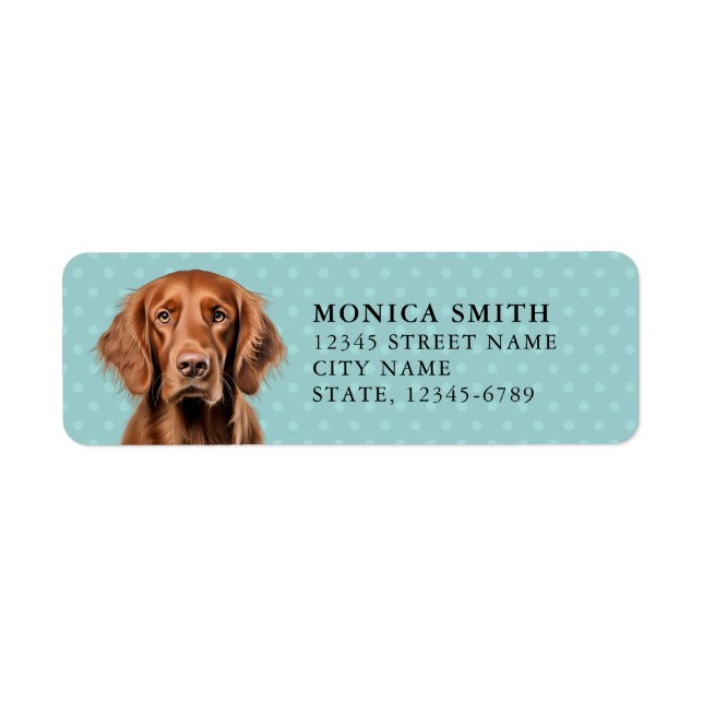 Irish Setter Return Address Labels (Front)