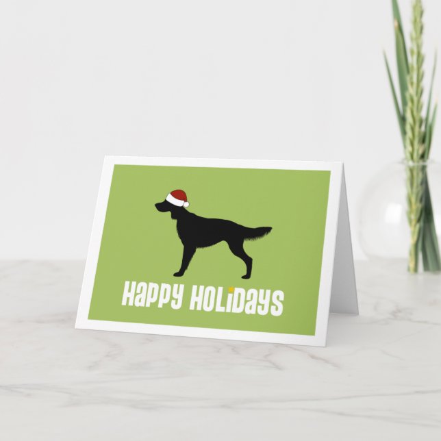 Irish Setter Santa Hat Holiday Card (Front)